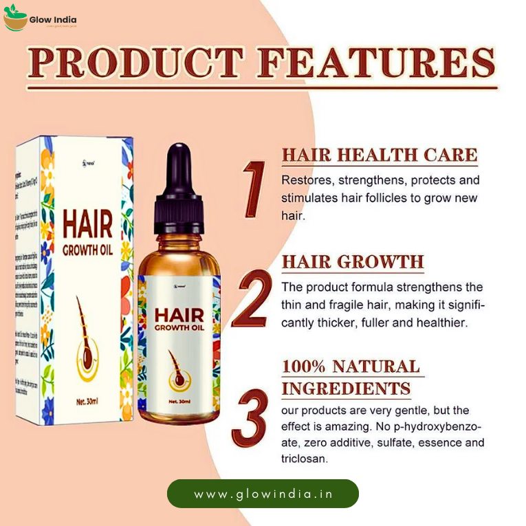 š„100% Originalš„ Glow India Hair Growth Oil | Buy 1 Get 1 Free