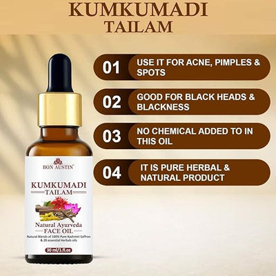 🔥100% Pure🔥Kumkumadi Tailum Magical Ayurvedic Face Serum(30ml)