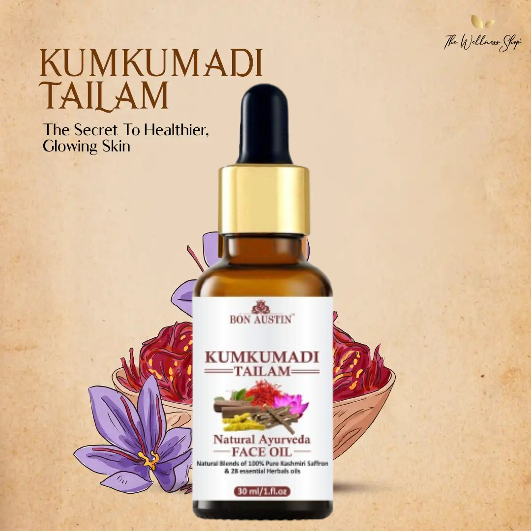 🔥100% Pure🔥Kumkumadi Tailum Magical Ayurvedic Face Serum(30ml)