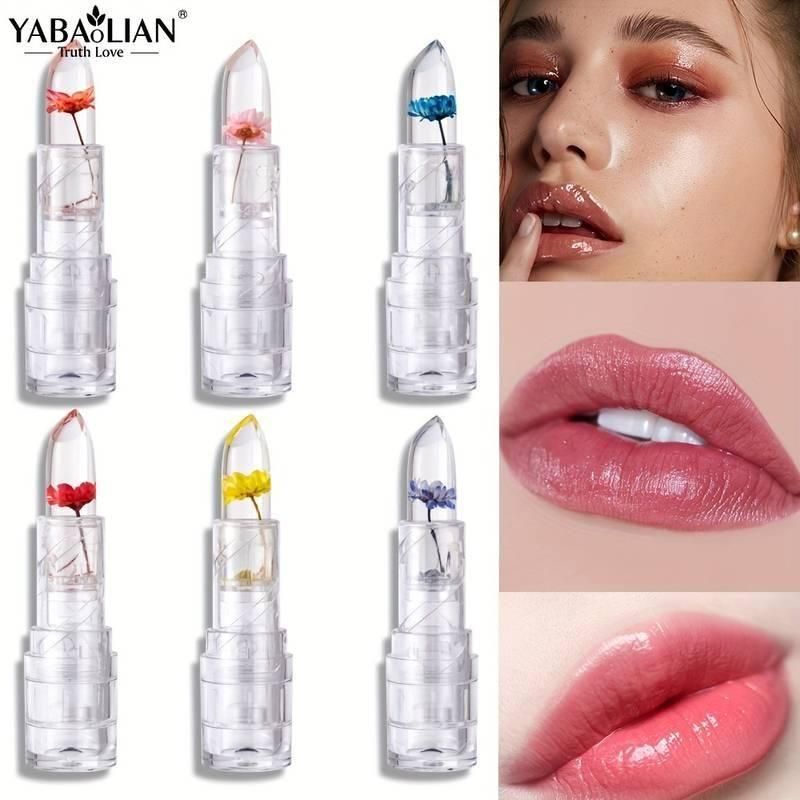 🔥Buy 1 Get 1 Free🔥Crystal Jelly Flower Color Changing  Lipstick (Pack of 2)(⭐⭐⭐⭐⭐4.8/5 Reviews )