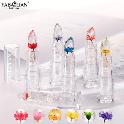 🔥Buy 1 Get 1 Free🔥Crystal Jelly Flower Color Changing  Lipstick (Pack of 2)(⭐⭐⭐⭐⭐4.8/5 Reviews )